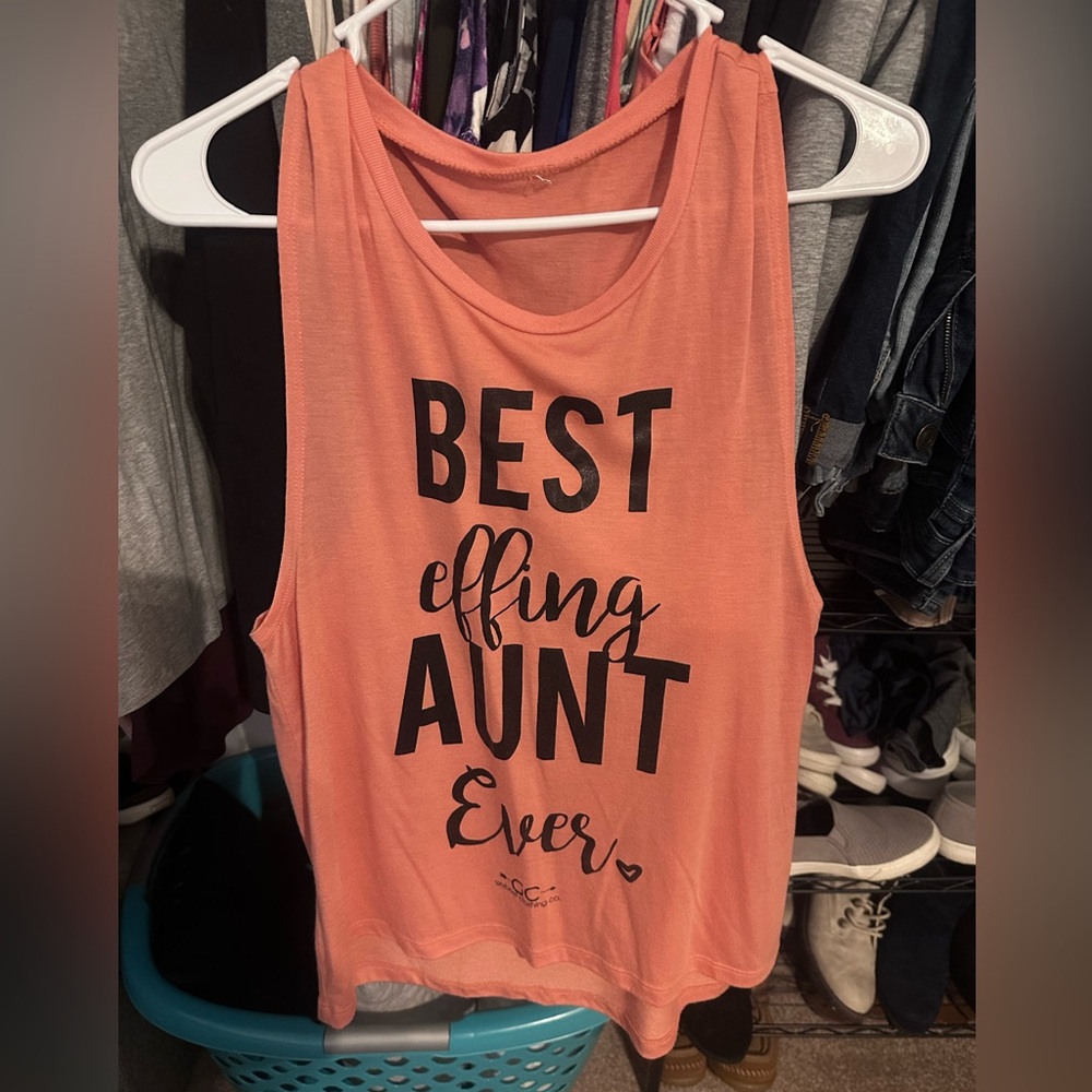 Peach Graphic Tank Top